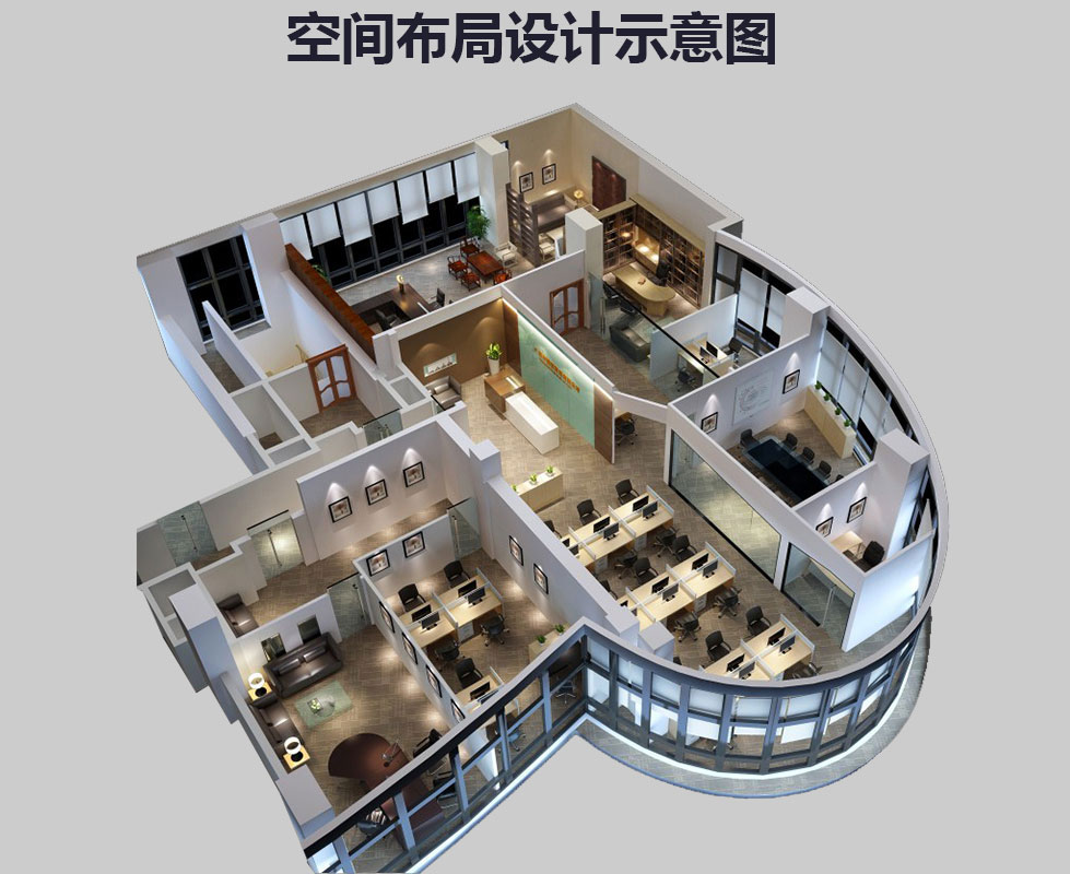办公室装修设计图，办公室装修效果图