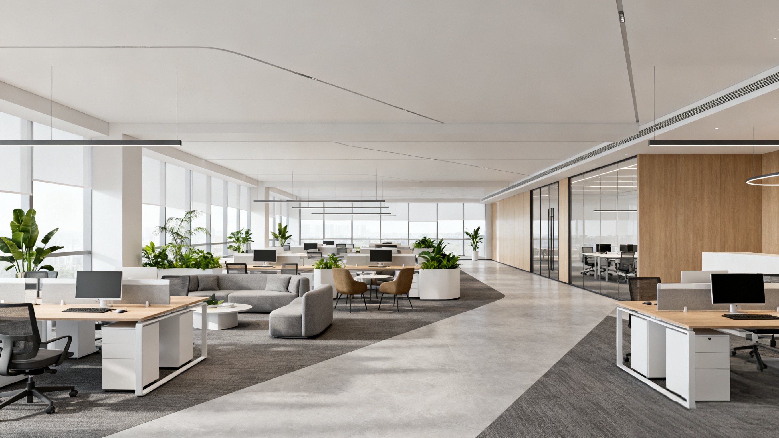 健康、协作、高效：现代大型办公室设计的三大核心价值